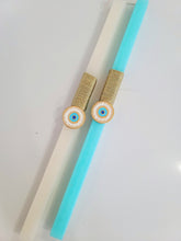 Load image into Gallery viewer, &quot;Sun&quot; Greek Evil Eye Easter Candles
