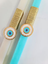 Load image into Gallery viewer, &quot;Sun&quot; Greek Evil Eye Easter Candles
