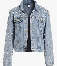 Load image into Gallery viewer, "Engagement Ring" Bride to be Denim Jacket