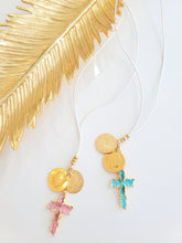 Load image into Gallery viewer, "Loli Pop" 24K Gold Plated Cross Leather Necklaces