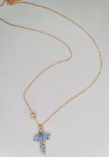Load image into Gallery viewer, "Apollo" 24k Gold Cross Necklace ©