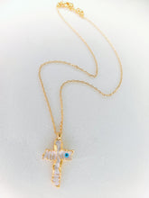 Load image into Gallery viewer, "Selene" 24k Gold Plated Cross Necklace ©
