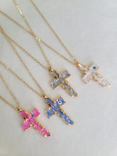 Load image into Gallery viewer, &quot;Selene&quot; 24k Gold Plated Cross Necklace ©
