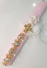 Load image into Gallery viewer, "Stardust" Blingy Cross Easter Candles
