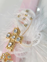 Load image into Gallery viewer, "Stardust" Blingy Cross Easter Candles
