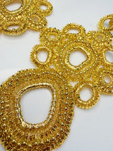 Load image into Gallery viewer, "Elle" Gold Handmade Crochet Earrings
