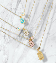 Load image into Gallery viewer, "Stasia" Shimmer Cross/ Evil Eye Necklaces
