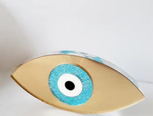 Load image into Gallery viewer, Gold Mirror Evil Eye Decor

