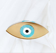 Load image into Gallery viewer, Gold Mirror Evil Eye Decor
