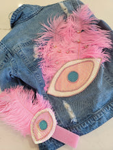 Load image into Gallery viewer, &quot;So Dreamy&quot; Evil Eye Denim Jacket
