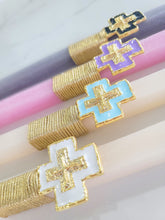 Load image into Gallery viewer, &quot;Colorful Greek Cross&quot; Easter Candles
