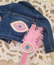 Load image into Gallery viewer, &quot;Sassy &quot; Evil Eye Denim Jacket
