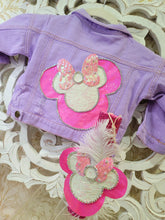 Load image into Gallery viewer, &quot;Mini Mouse Hot Pink&quot; Evil Eye Denim Jacket
