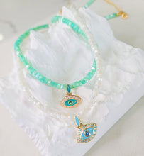 Load image into Gallery viewer, &quot;Gabriella&quot; Petite Evil Eye Seashell Necklaces
