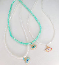 Load image into Gallery viewer, &quot;Gabriella&quot; Petite Evil Eye Seashell Necklaces
