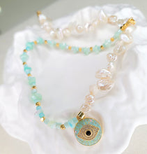 Load image into Gallery viewer, &quot;Anais&quot; Baby Blue Water Fresh Pearl Necklace
