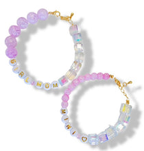 Load image into Gallery viewer, "Girl Mom" &amp; Mini me Glass&amp; Crystal Bead Bracelet
