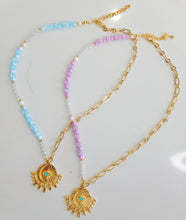 Load image into Gallery viewer, &quot;Sofie&quot; 24 k gold plated Precious Stone Necklace
