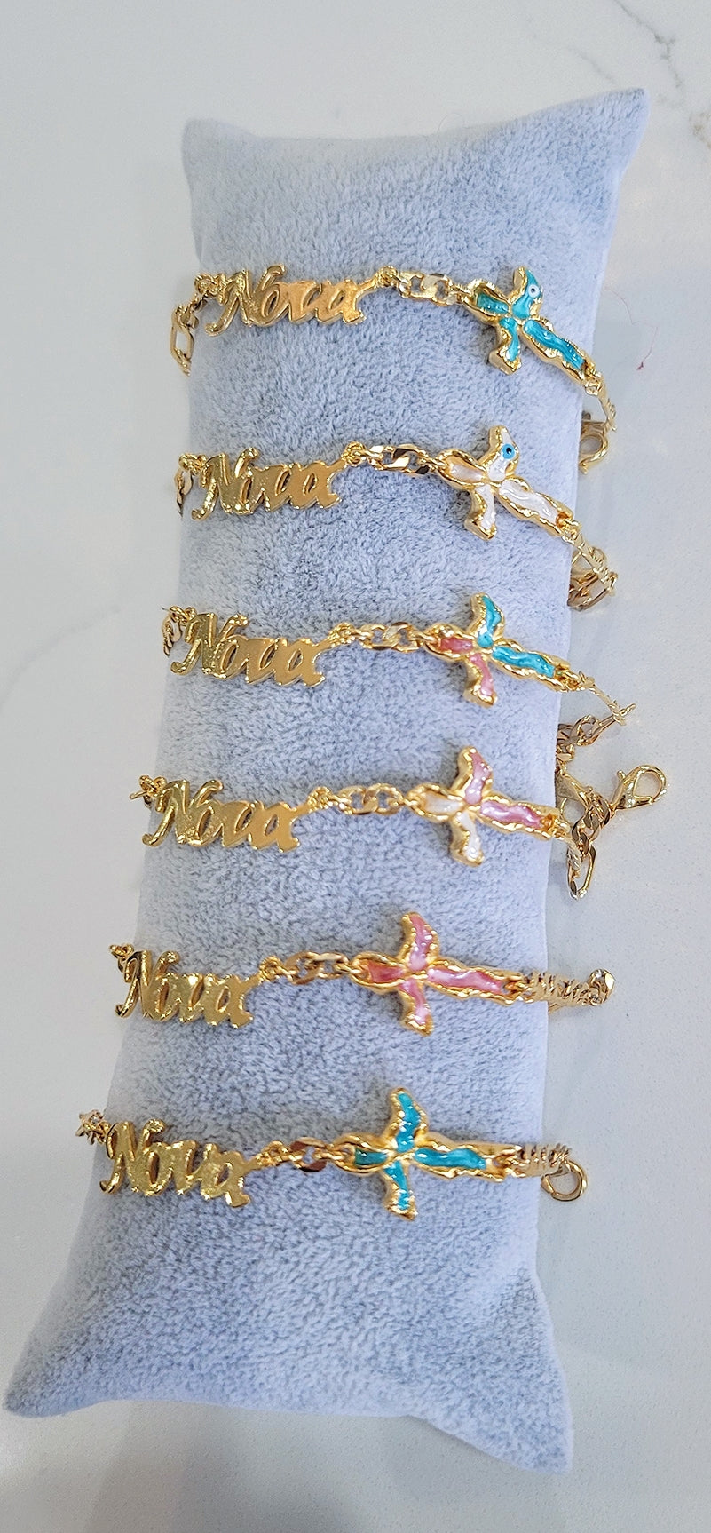 Greek Evil Eye Cross Shape Charms Copper Zircon Enamel Colorful Chain  Bracelets For Women Gold Plated Fashion Jewelry Statment