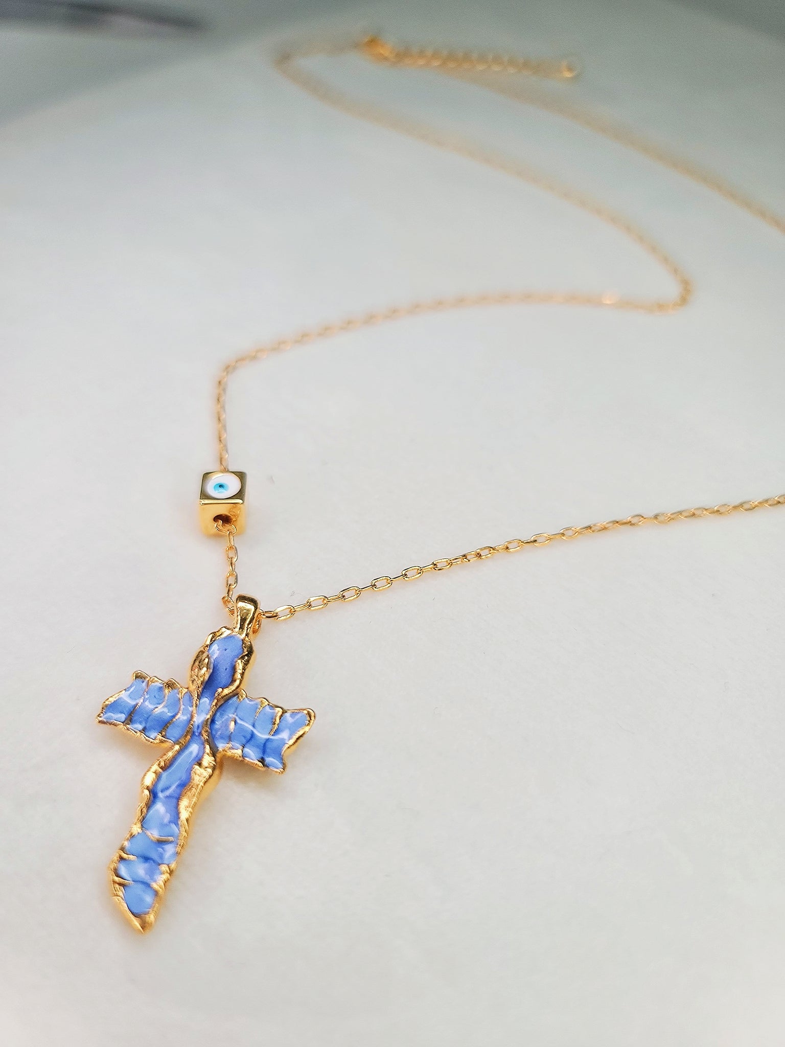 Long Jerusalem Cross Necklace - Susan Shaw