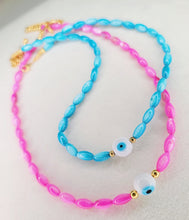 Load image into Gallery viewer, &quot;Bubble Gum&quot; Evil Eye Necklace
