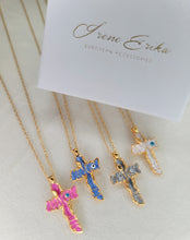 Load image into Gallery viewer, &quot;Selene&quot; 24k Gold Plated Cross Necklace ©
