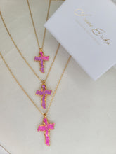Load image into Gallery viewer, &quot;Zoe&quot; 24k Gold Cross Necklace©
