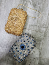 Load image into Gallery viewer, &quot;Kalokeri Mou&quot; Evil Eye Crystal Clutch
